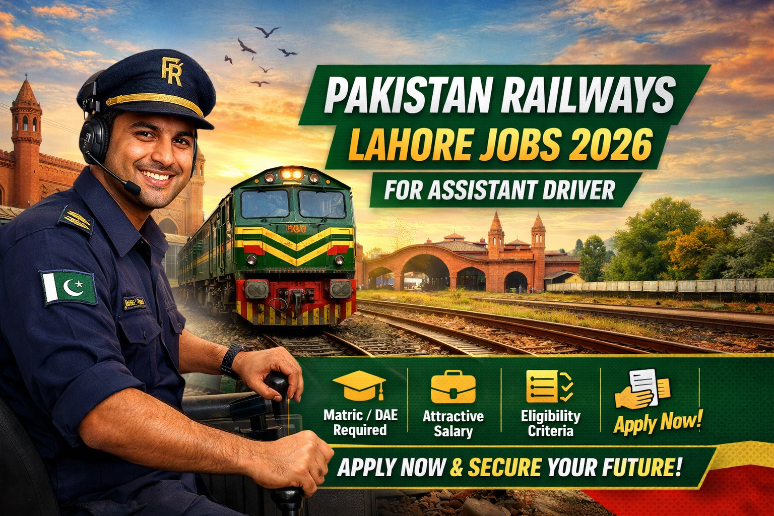 Pakistan Railways Lahore Jobs 2026 For Assistant Driver