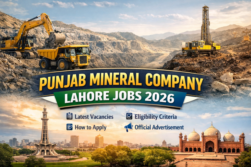 Punjab Mineral Company Lahore Jobs 2026